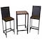 Hiland Bistro Patio Set in Dark Brown Wicker AW-226B - alternate 1